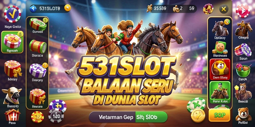 Tampilan gameplay seru di 531SLOT dengan balapan dan slot.