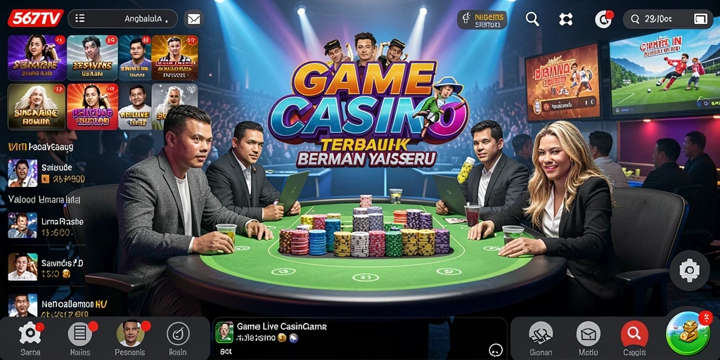 Tampilan gameplay Live Casino yang menegangkan dan interaktif.