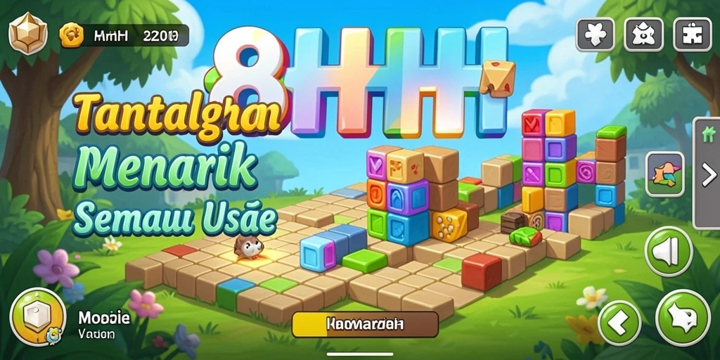 Tampilan gameplay 8HHH dengan berbagai tantangan puzzle yang menarik.