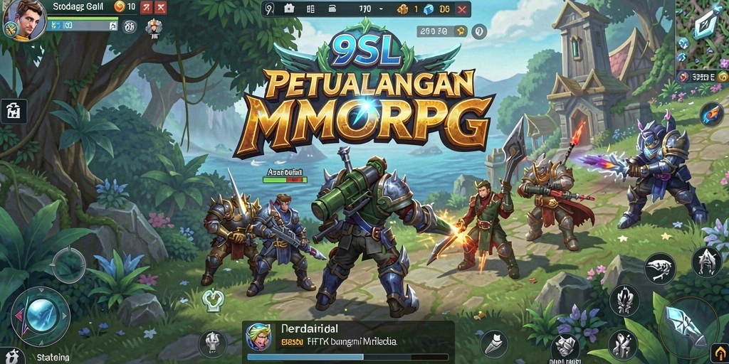 Tampilan gameplay seru dalam <strong>9SL</strong> yang menampilkan aksi dan petualangan di dunia MMORPG.