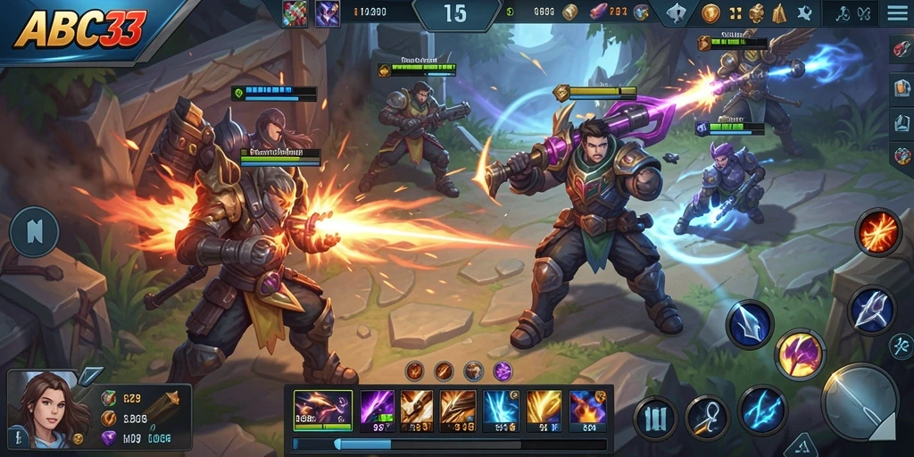 Gameplay seru ABC33 dalam pertempuran tim yang mendebarkan.