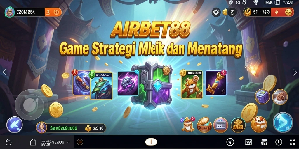 Screenshot utama AIRBET88 menampilkan aksi strategis dan seru.