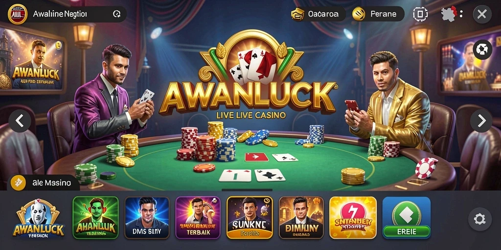 Tampilan gameplay Live Casino yang menarik dan interaktif di AWANLUCK.