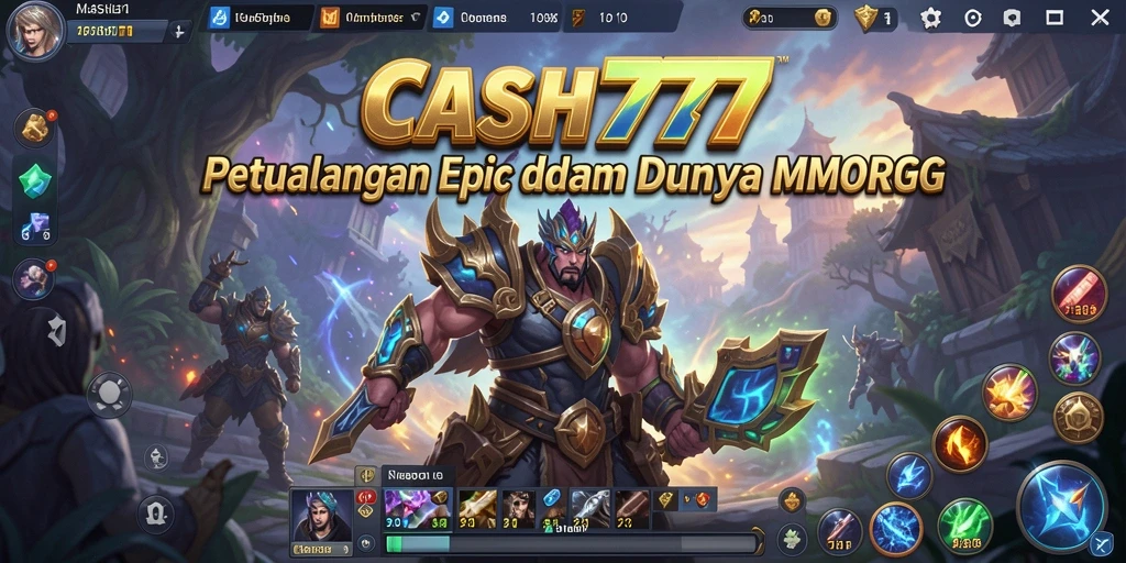 Tampilan gameplay <strong>CASH777</strong> yang epik dalam dunia MMORPG.