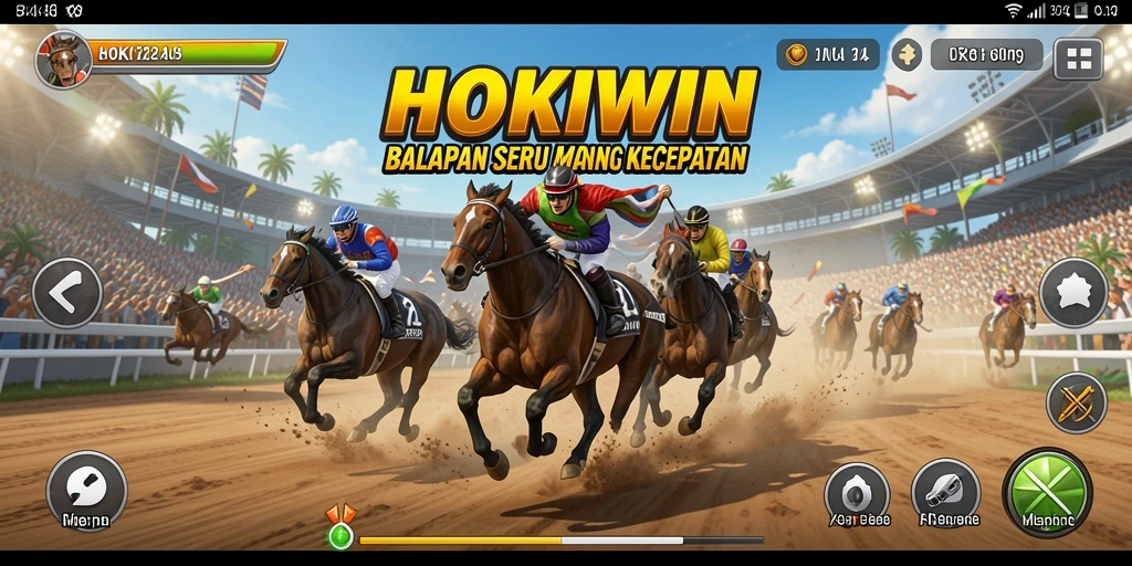 Tampilan menakjubkan dari HOKIWIN saat balapan di jalur cepat.