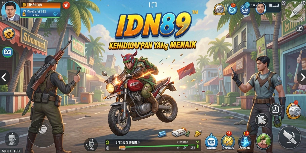 Tangkapan layar gameplay IDN89 yang menampilkan interaksi karakter dalam simulasi.