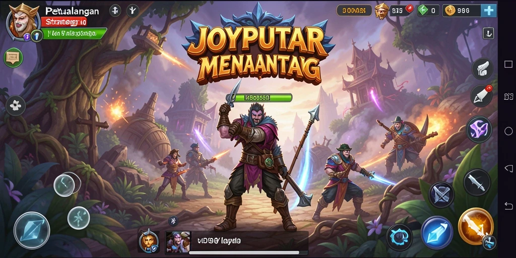 Tangkapan layar gameplay JOYPUTAR menampilkan strategi mendalam dan pertarungan seru.