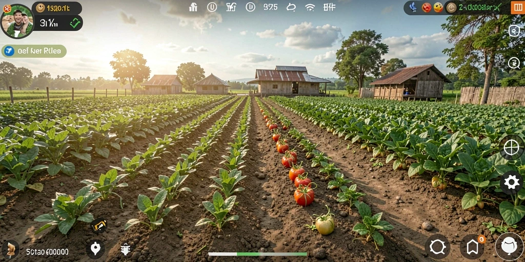 Gameplay KAKRP yang menarik dalam bertani secara virtual.
