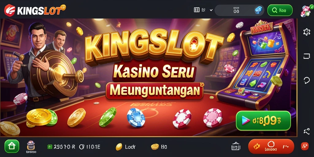 Tampilan gameplay KINGSLOT yang menakjubkan dan penuh warna.