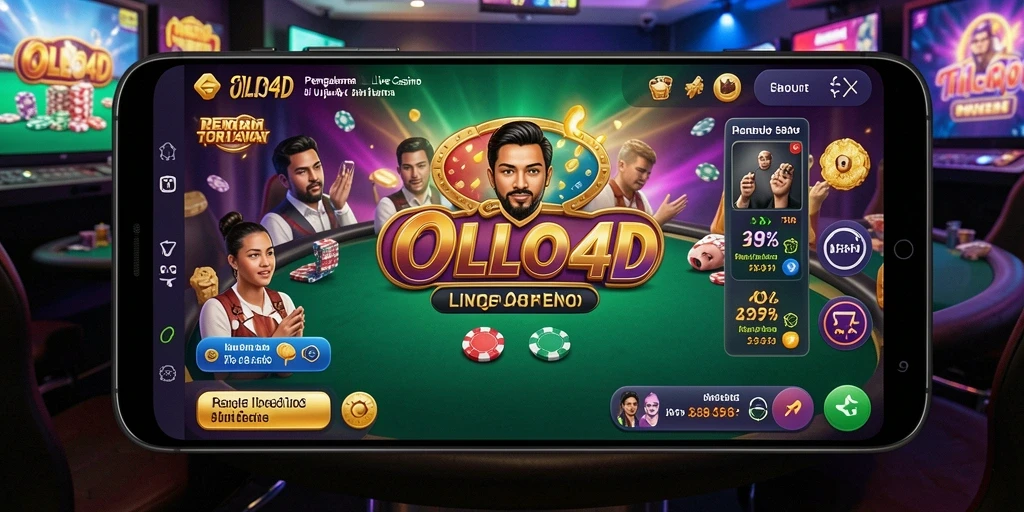 Tampilan gameplay Live Casino yang mengasyikkan dan interaktif di OLLO4D.
