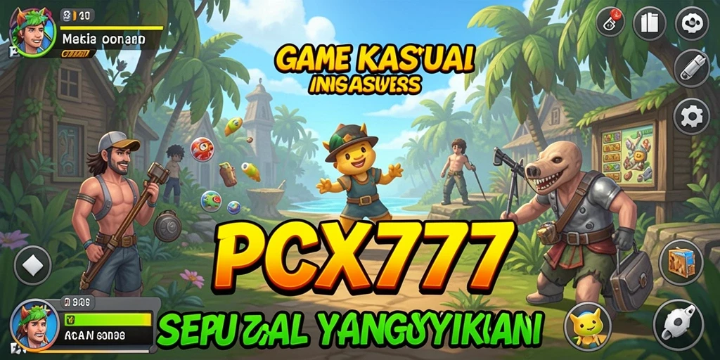 Screenshot PCX777 menampilkan gameplay yang seru dan warna-warni.