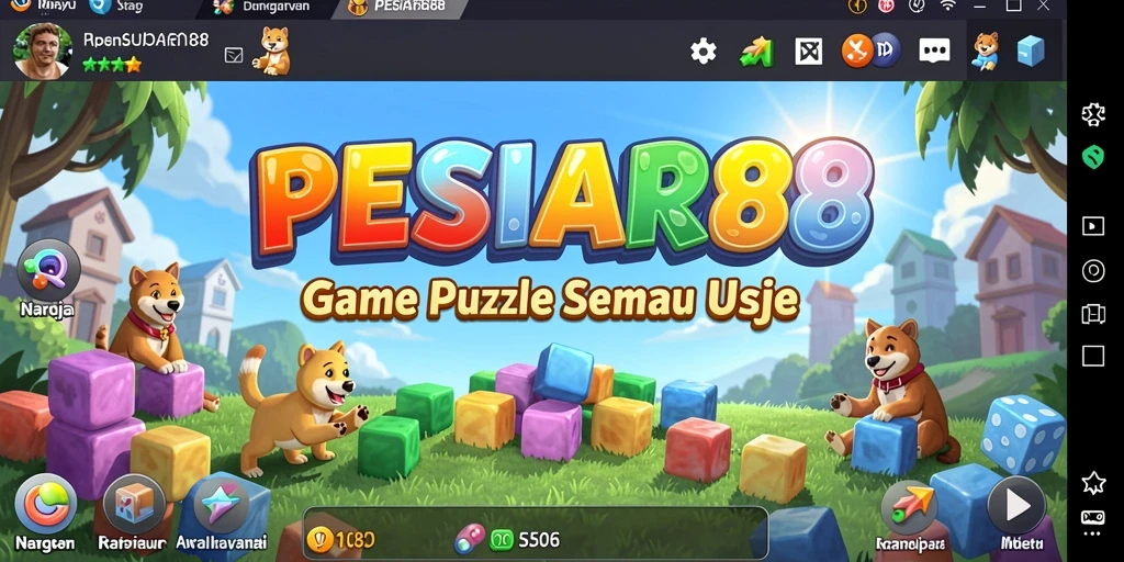 Screenshot PESIAR88 menampilkan gameplay seru dalam menyelesaikan teka-teki.