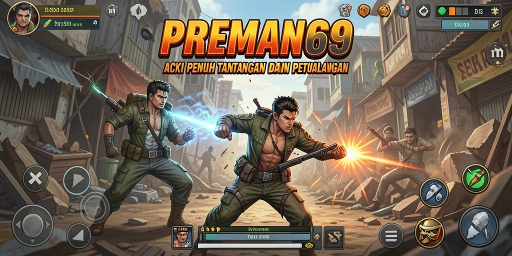 Tampilan aksi mendebarkan di game PREMAN69 penuh strategi.