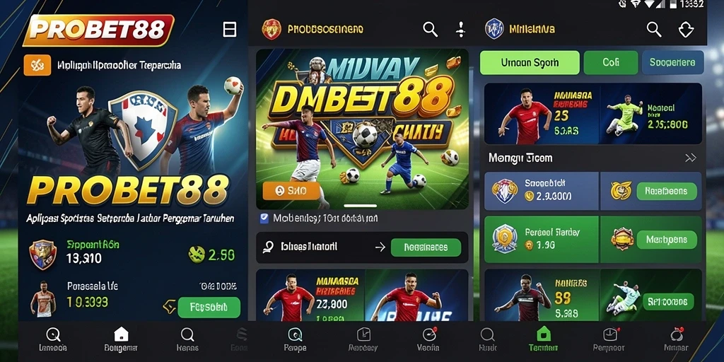 Screenshot PROBET88 menampilkan antarmuka taruhan olahraga yang menarik dan interaktif.