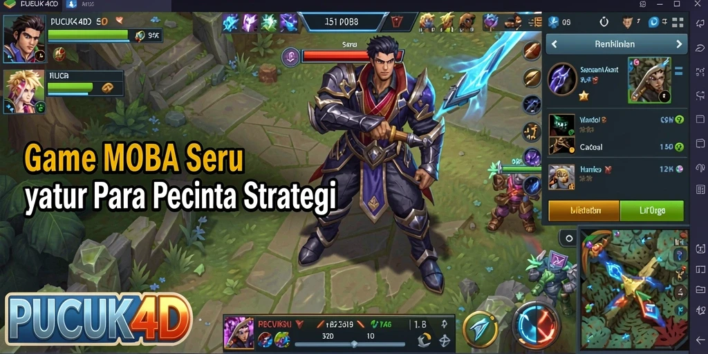 Tampilan gameplay PUCUK4D yang mendebarkan di arena pertempuran.