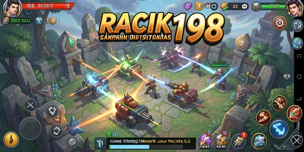 Tampilan gameplay strategi mendebarkan dalam RACIK198.