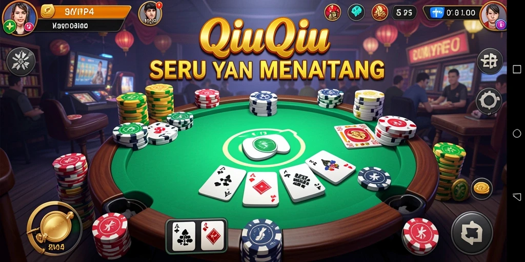 Tampilan gameplay seru dalam QiuQiu.