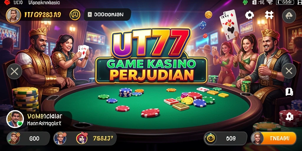 Screenshot UT77 menampilkan gameplay menarik dari permainan kasino.