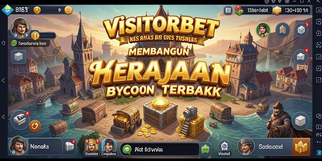 Tampilan gameplay Tycoon dengan kasino yang megah dan pengunjung yang ramai.